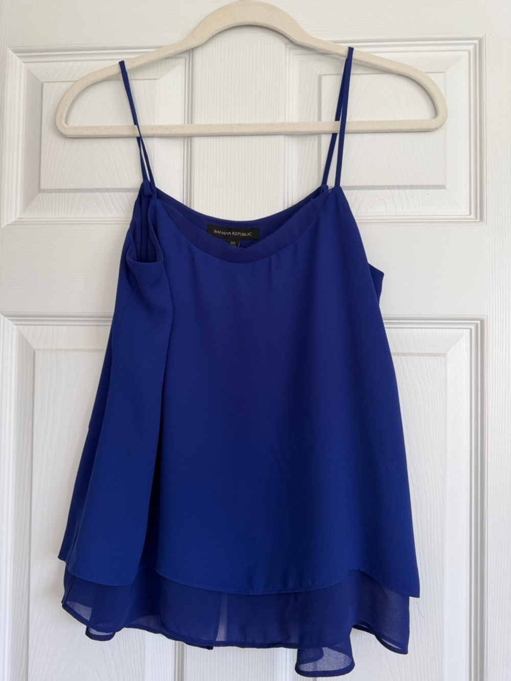 Banana Republic Cobalt Blue Double-Layer Spaghetti Strap Camisole